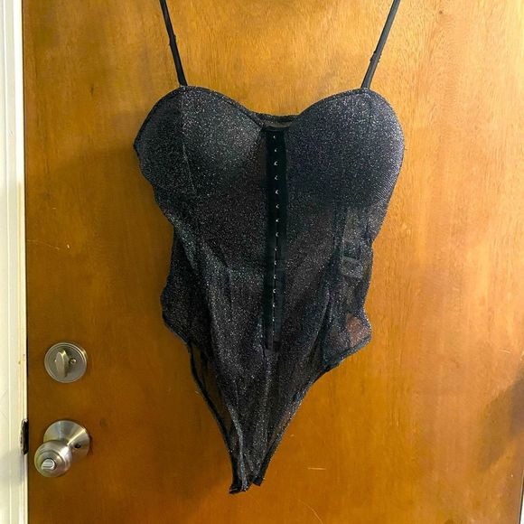 SHEIN Other - Black/sliver shimmer body suit